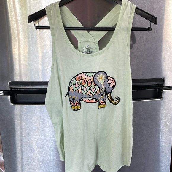 Bobbie Brooks‎ size L sleepwear top pistachio green with elegant front. Fun - Picture 1 of 5